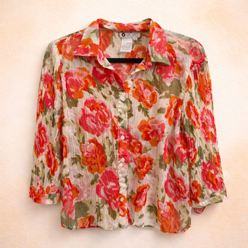 CHAGALL FLORAL BLOUSE